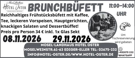 Hotel Oster Winterbrunch Hotel Oster Winterbrunch